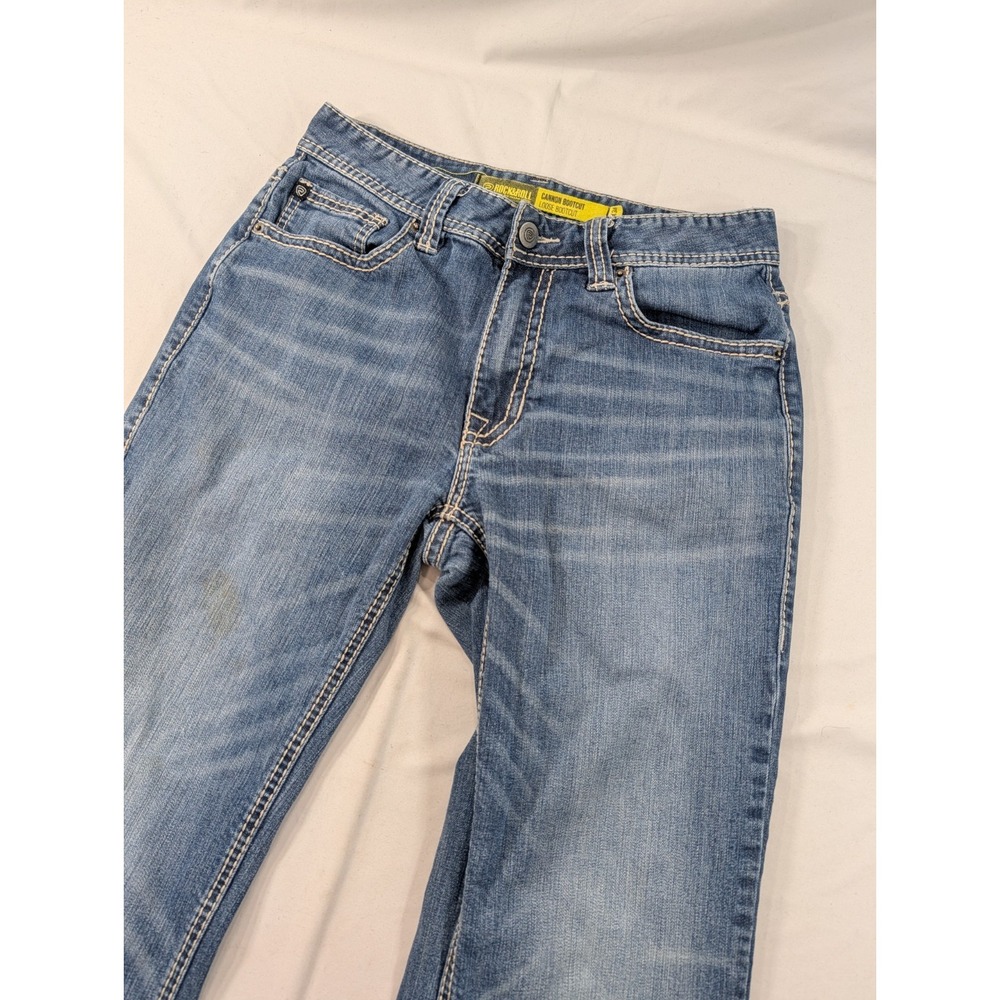 Rock & Roll Cowboy Jeans Mens 38x32 Blue Cannon Bootcut Loose Baggy Denim Pants